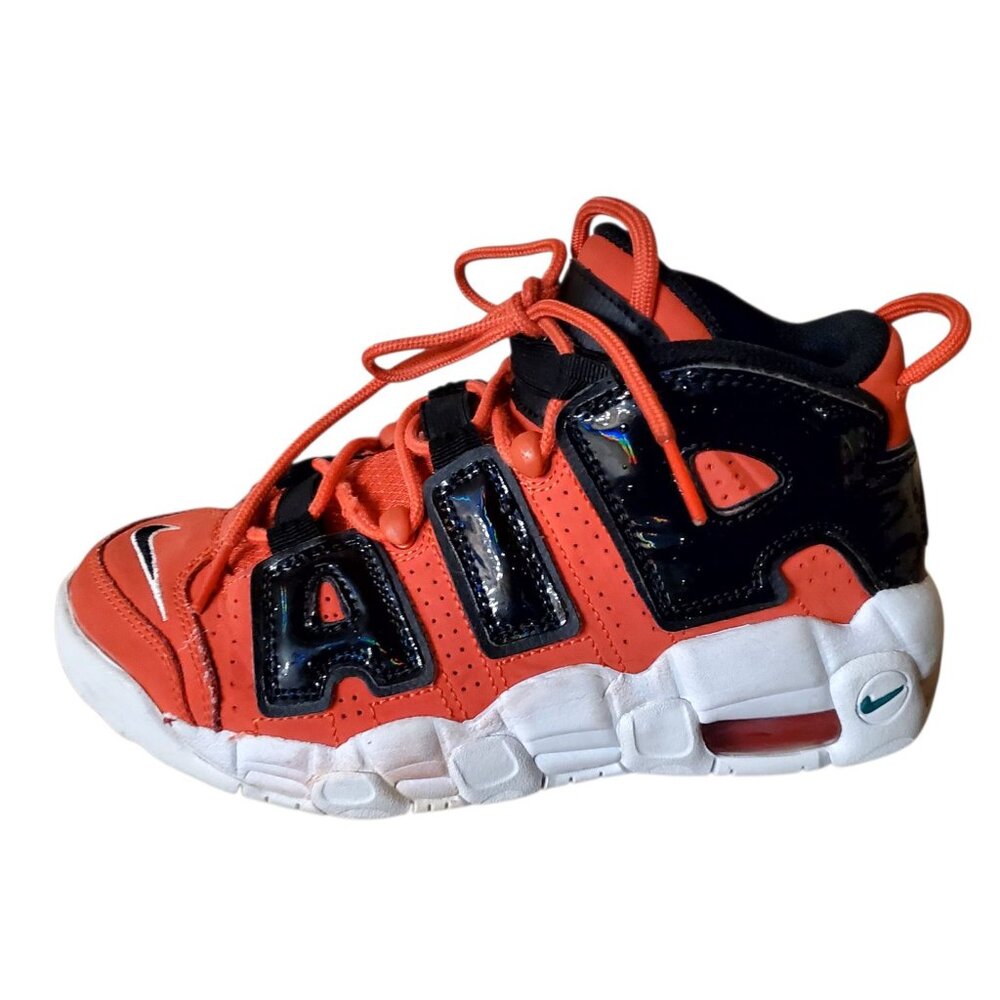 Nike Air More Uptempo Red Black Basketball Shoes 6Y - Picture 7 of 14